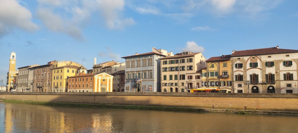 pisa tuscany houses ancient by the river arno